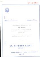 R. 2-008. CLUB SOCIEDAD DEPORTIVA Y CULTURAL SAN ROQUE. Lugo