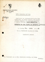 R. 3-032. CLUB DEPORTIVO MOREIRAS. San Pedro de Moreiras