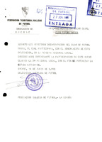 R. 3-195. CLUB DE FÚTBOL MOURA. Ourense