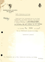 R. 4-017. SAN MIGUEL CLUB DE FÚTBOL. San Miguel de Oya, Vigo