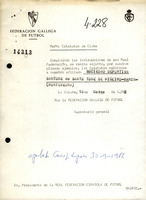 R. 4-228. SOCIEDAD DEPORTIVA SAN TOMÉ. Santo Tomé de Piñeiro, Marín