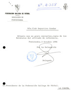 R. 4-358. CLUB DEPORTIVO GONGAR. Pontevedra