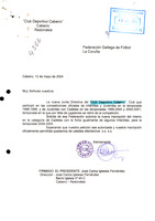 R. 4-366. CLUB DEPORTIVO CABEIRO. Redondela