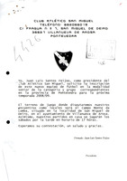 R. 4-425. CLUB ATLETICO SAN MIGUEL. Villanueva de Arosa